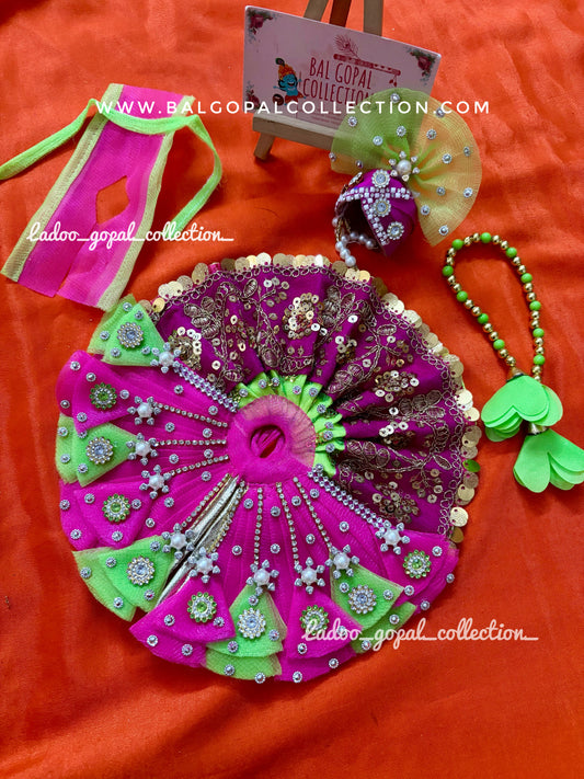 Heavy handwork poshak for laddu gopal