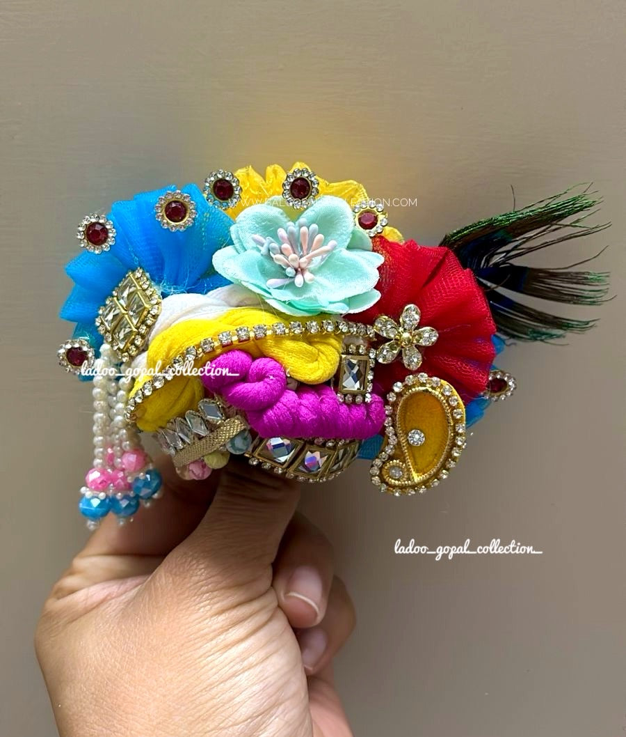 Heavy colorful pagdi for laddu gopal