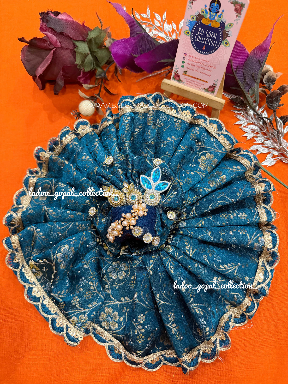 Premium blue poshak for laddu gopal