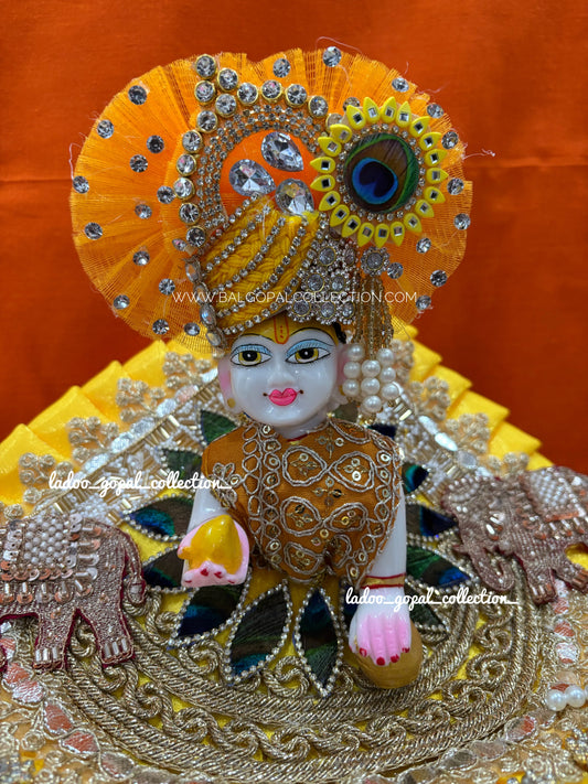 Premium yellow poshak with pagdi