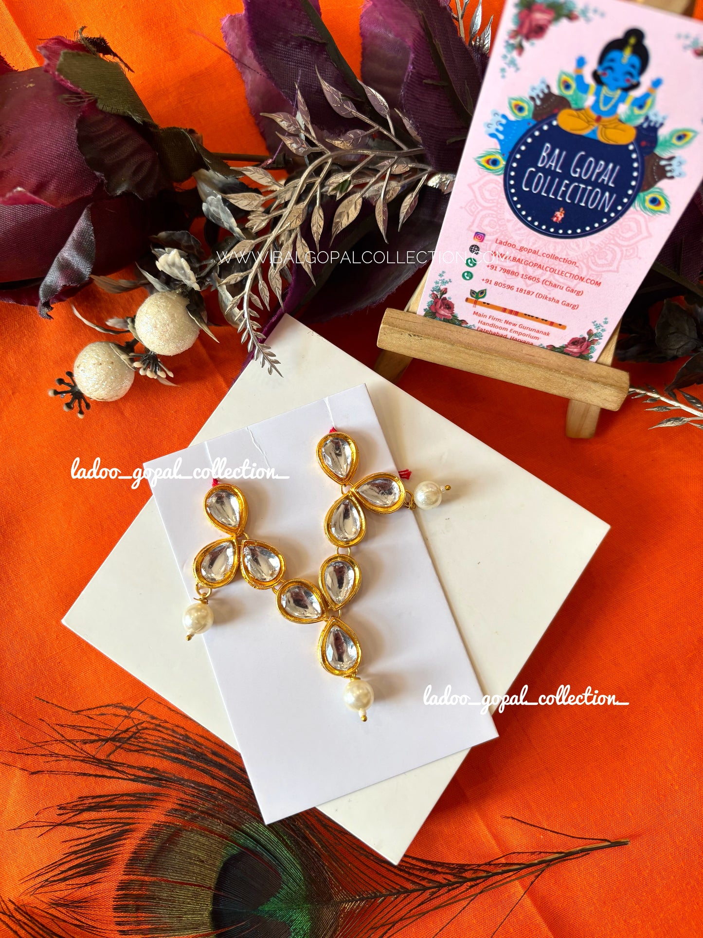 Kundan preet mala for laddu gopal size 4 to 7