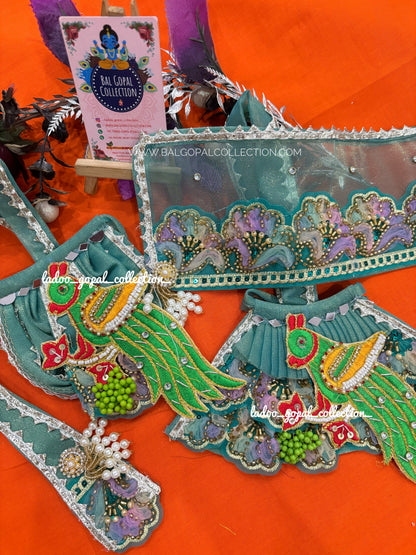 Premium Shuk Saarika Radha Krishna Poshak