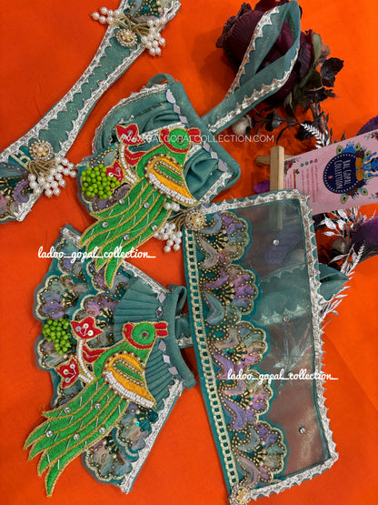 Premium Shuk Saarika Radha Krishna Poshak