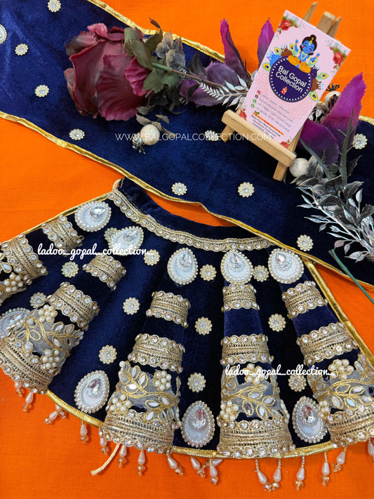 Premium blue lehnga for mata rani
