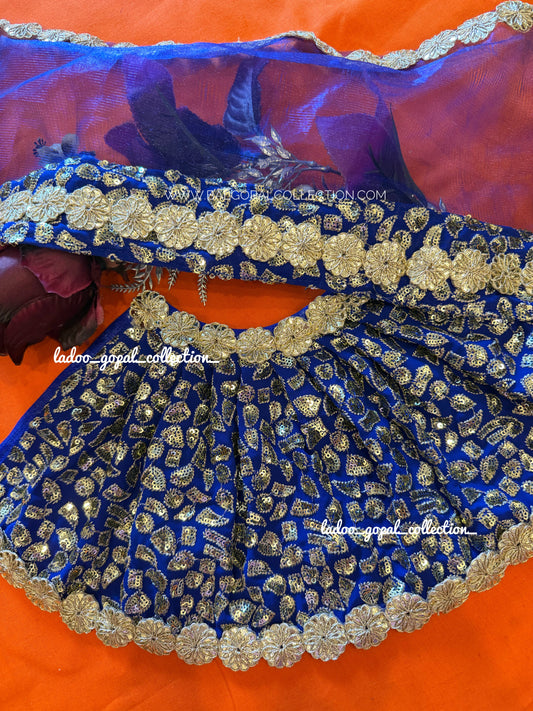 Premium blue lehnga for mata rani