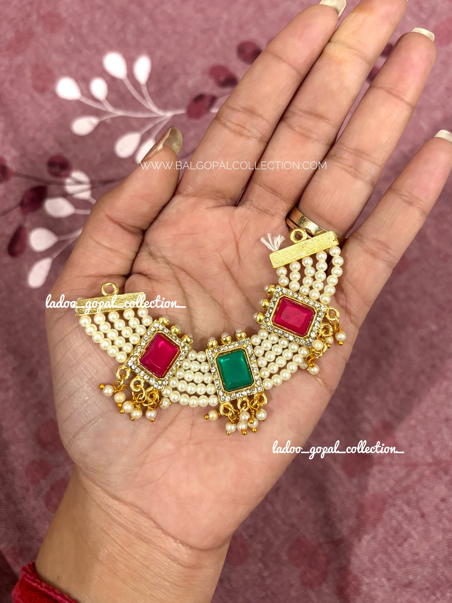 Heavy moti choker mala for laddu gopal size 4-5-6-7