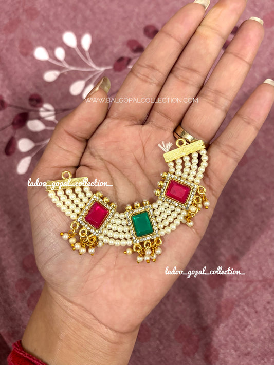 Heavy moti choker mala for laddu gopal size 4-5-6-7