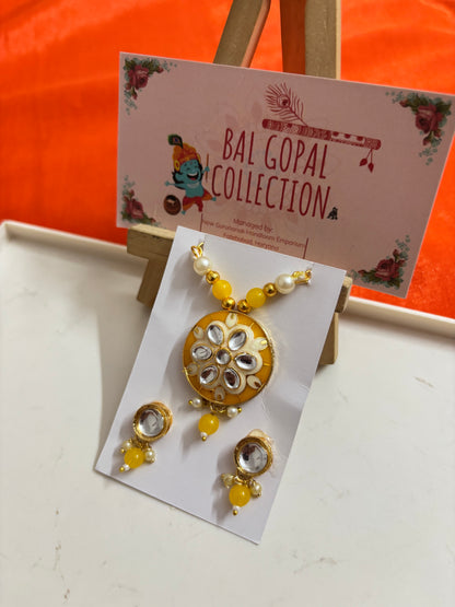 Meenakari mala earrings set for laddu gopal