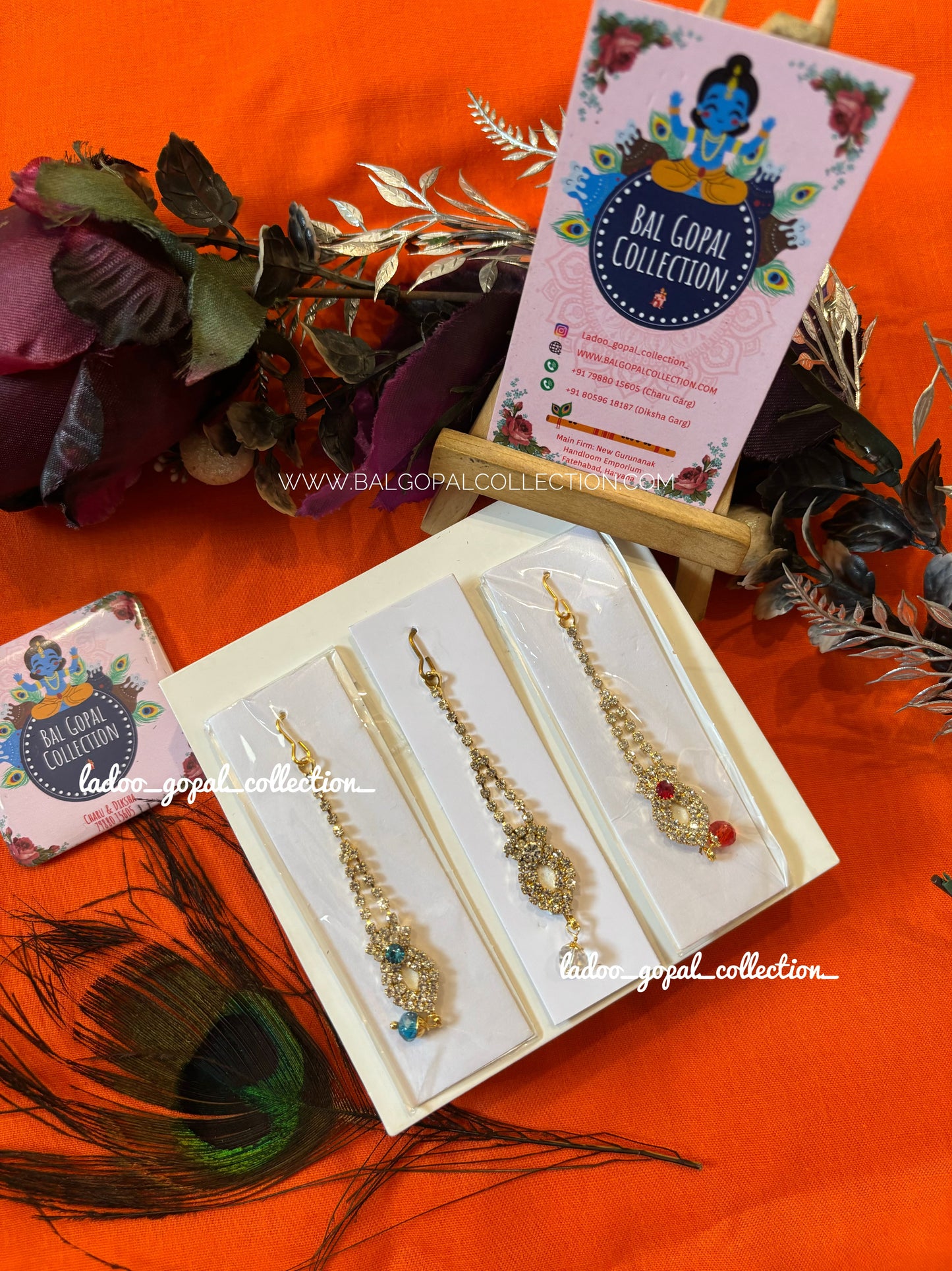 Stone mangtika for radha rani