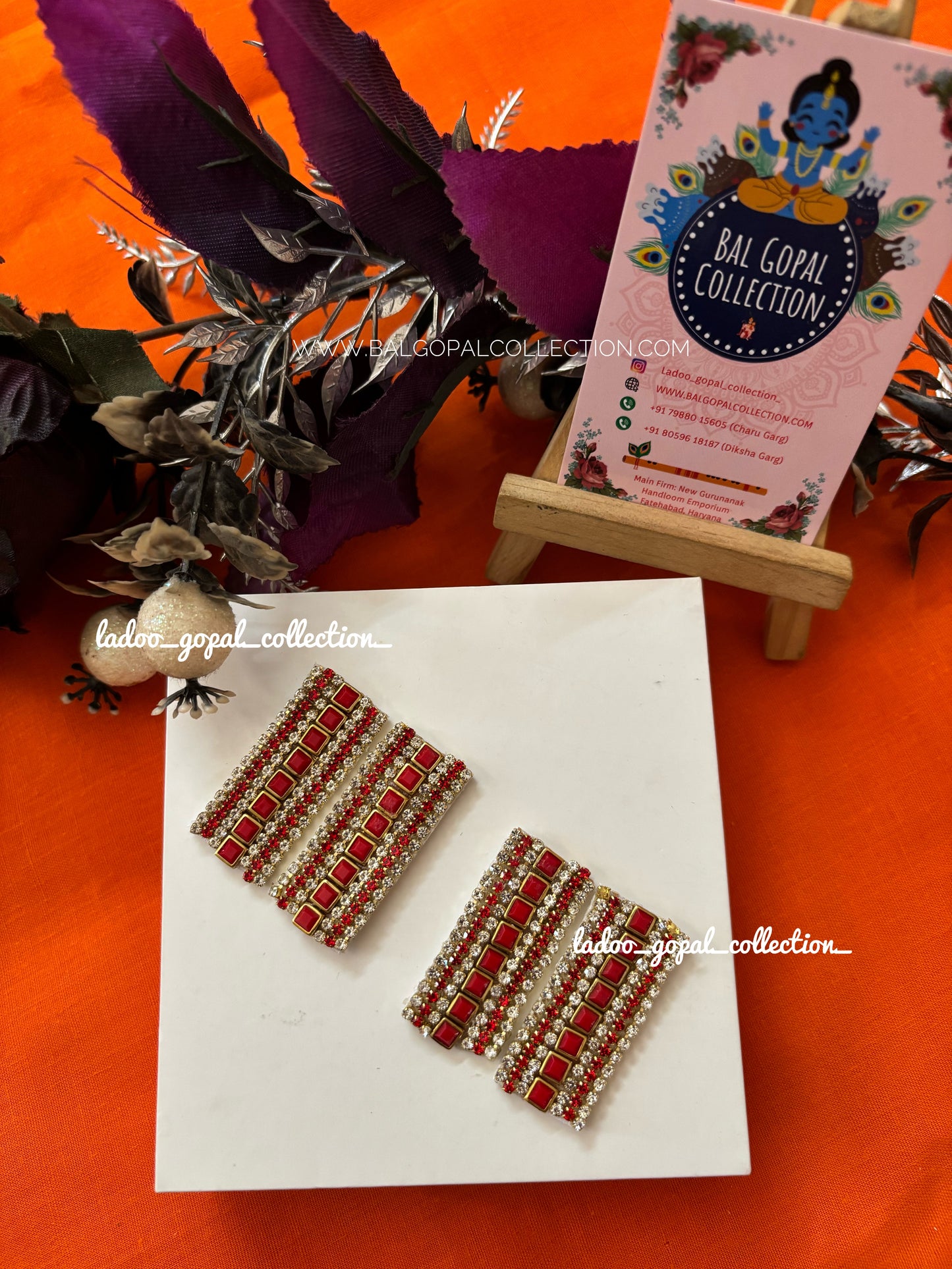 Heavy red bangles for laddu gopal/ Radha rani size 4