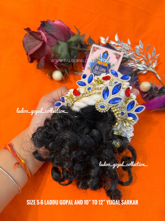 Heavy designer kesh for laddu gopal size 5-6