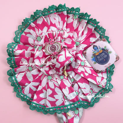 Pure cotton pink poshak for laddu gopal