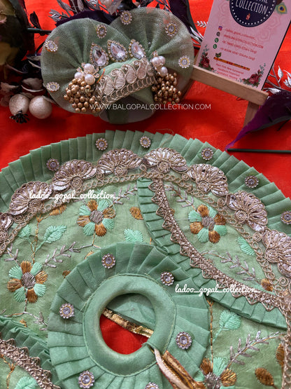 Green poshak for laddu gopal