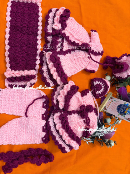 Premium woollen radha krishna poshak