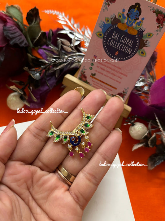 Peacock AD choker for laddu gopal size 3-4