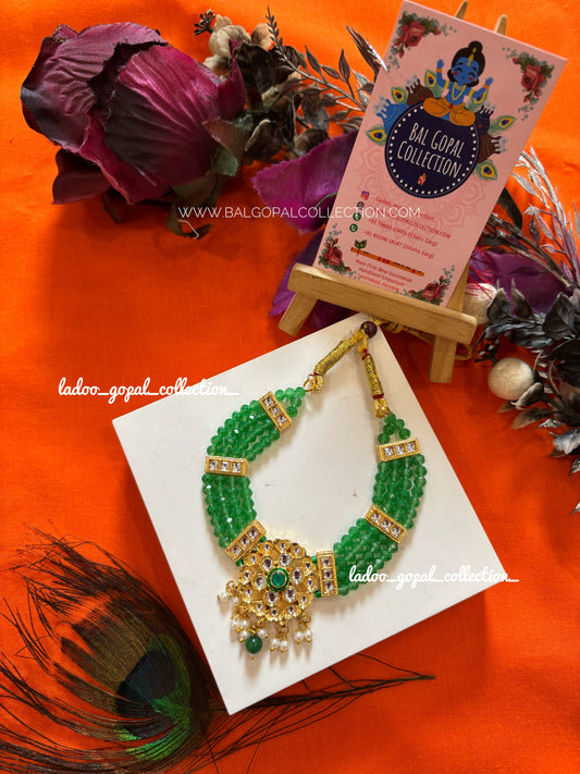 Premium Shahi kundan mala for laddu Gopal size 6-7-8