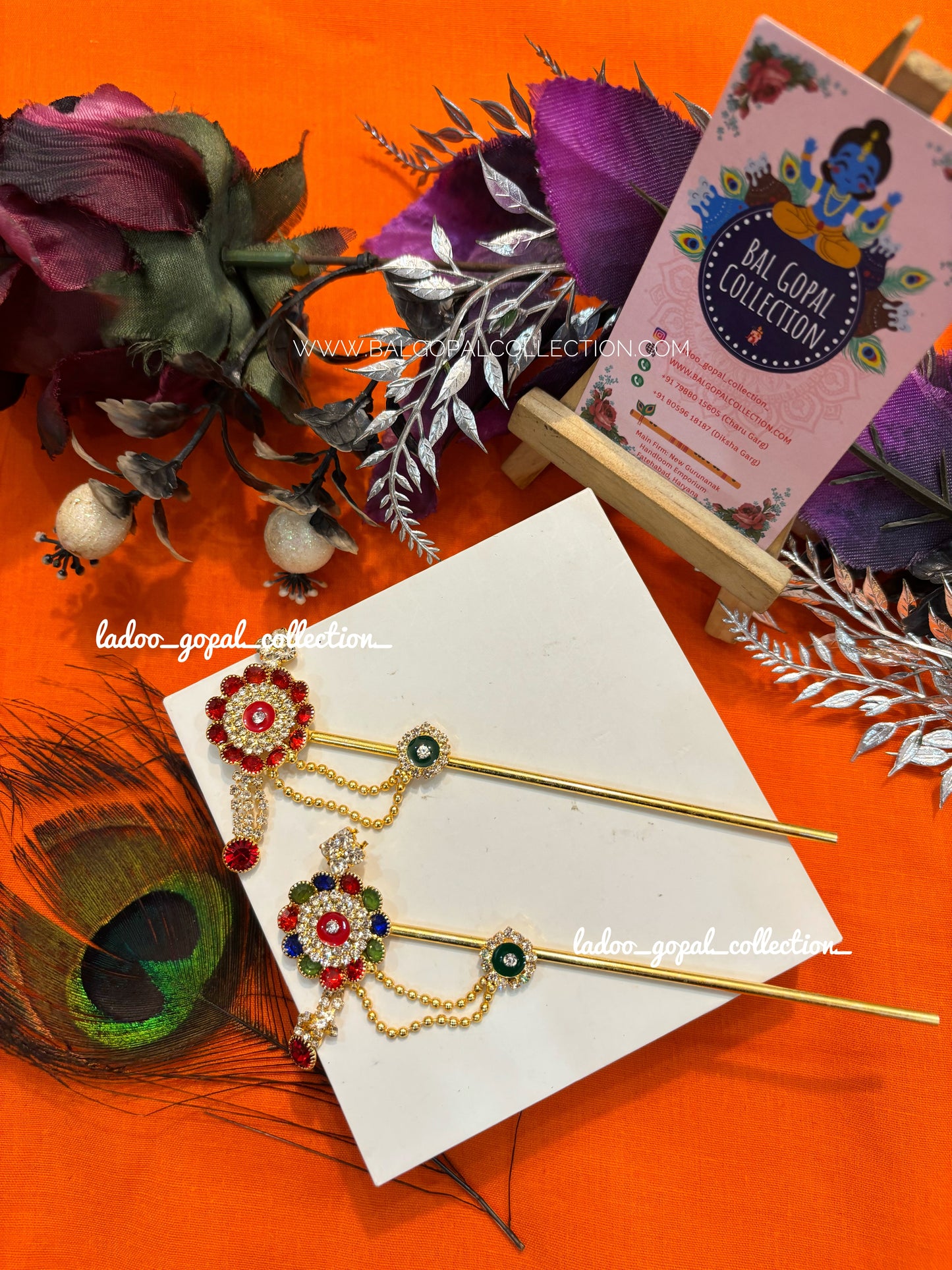 Premium stone Bansuri for laddu gopal