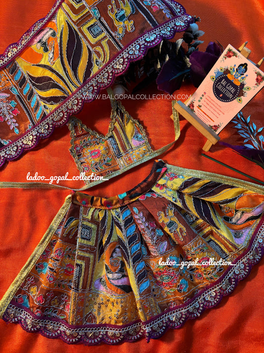 Heavy fabric lehnga for mata rani