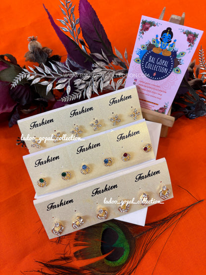 Earrings/Tops for laddu gopal (set of 3)