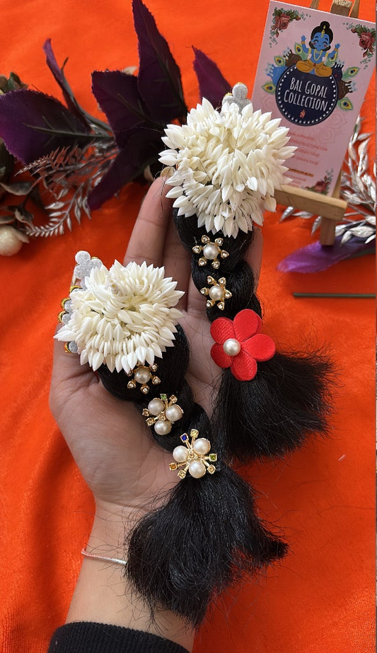 Heavy hair for Radha Rani Gajra choti Kesh l Deity Hair Accessory