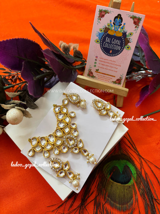 Rajsi mala, mangtika, earrings set
