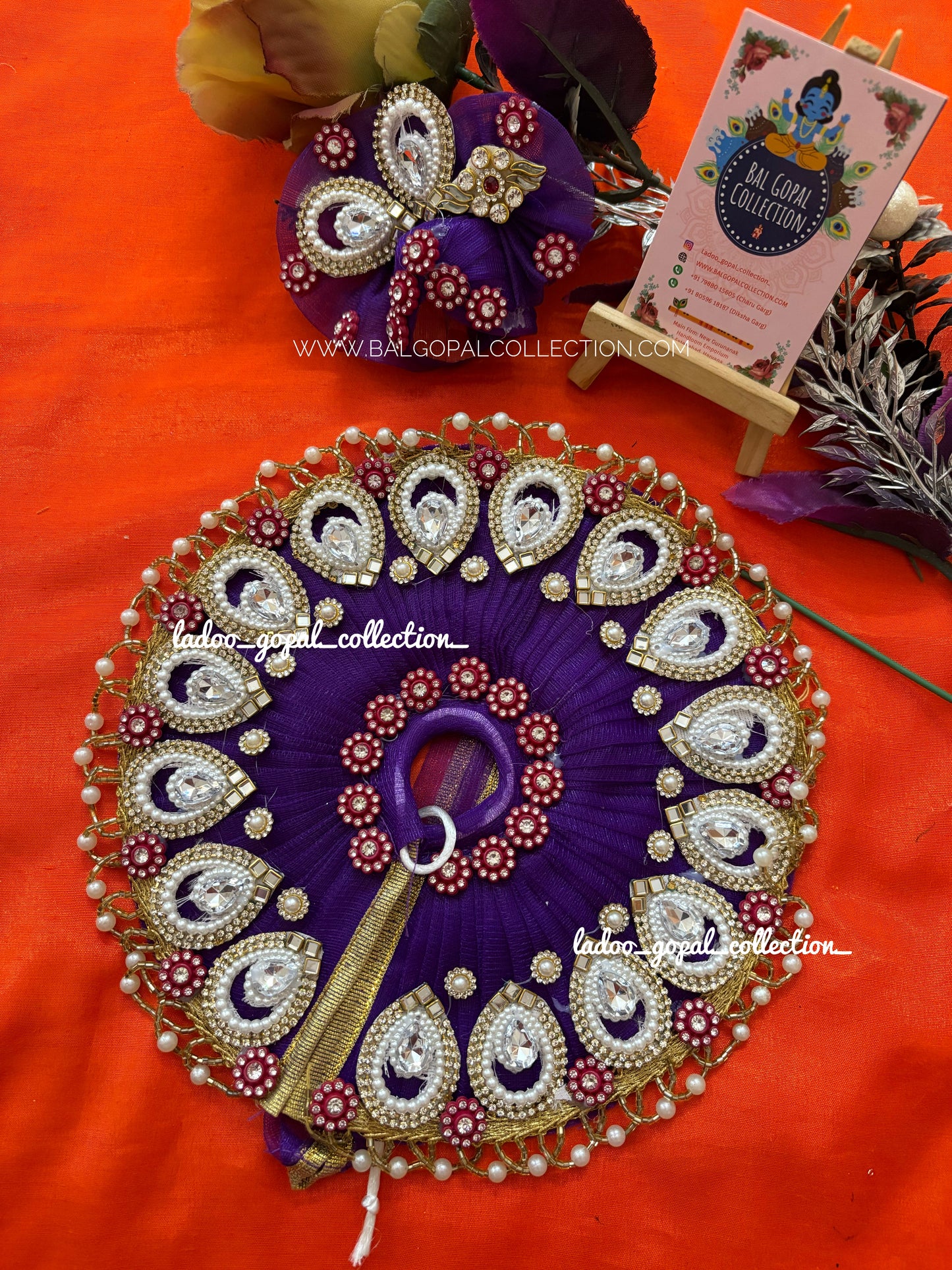 Heavy purple poshak for laddu gopal