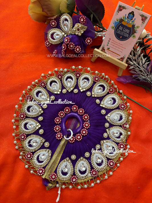 Heavy purple poshak for laddu gopal