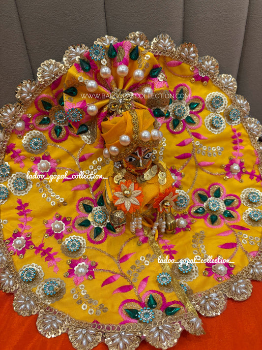 Yellow Heavy poshak for laddu gopal