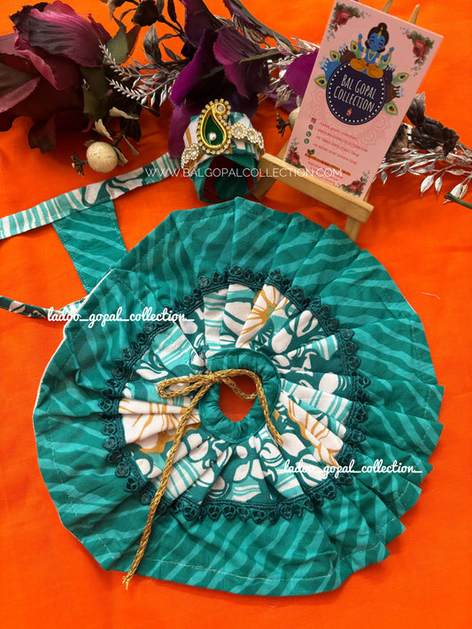 Cotton poshak with pagdi for laddu gopal
