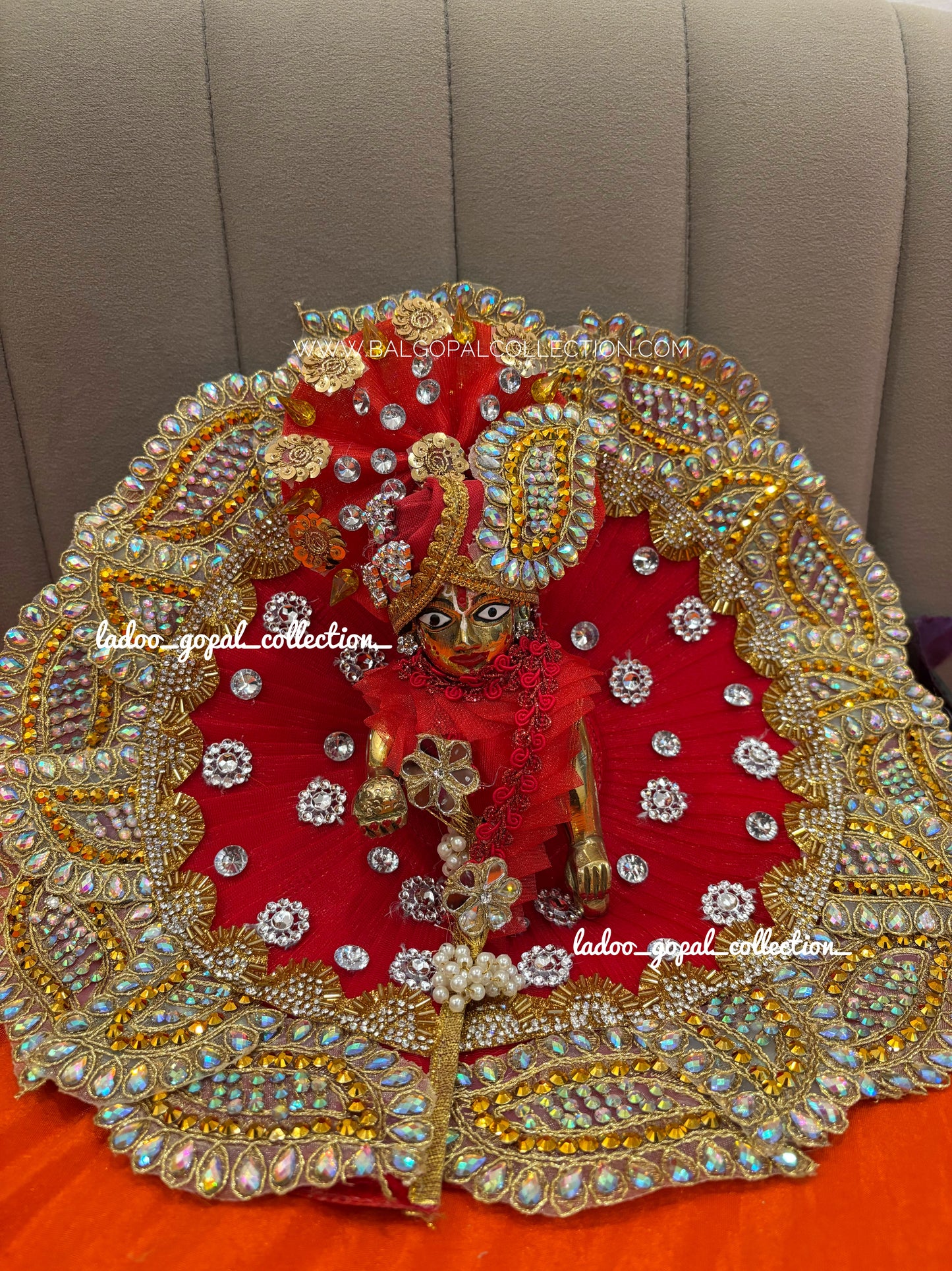 Red Heavy poshak for laddu gopal