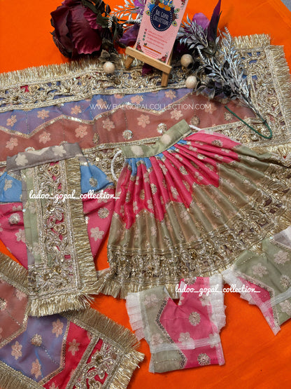 Heavy Radha krishna poshak (7 inches)