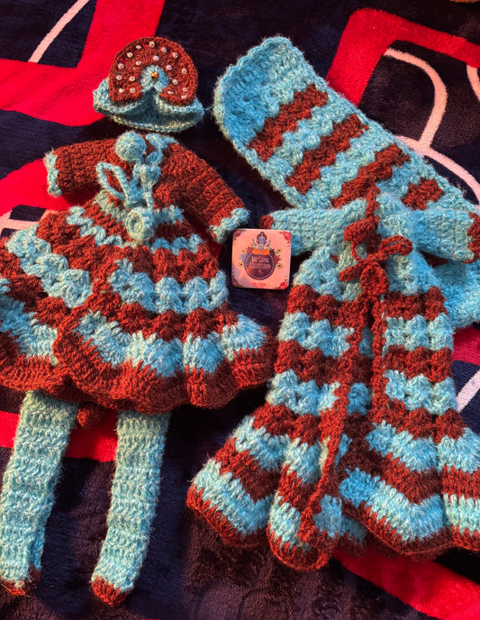 Woollen radha krishna poshak