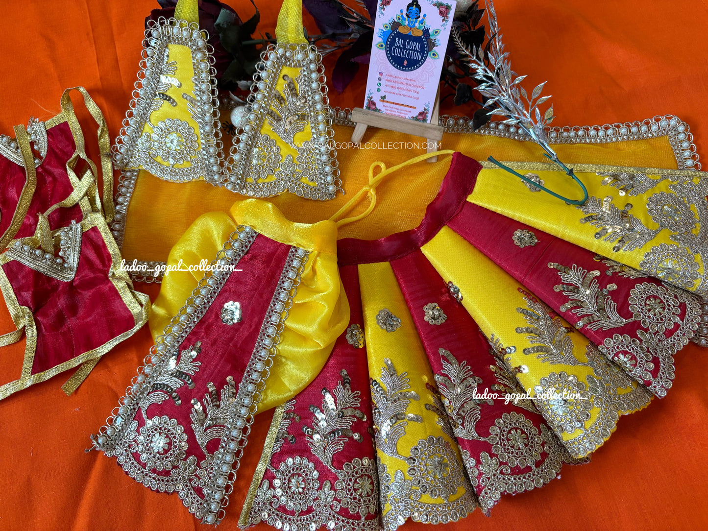 Premium Radha Krishna cone poshak (RK set)