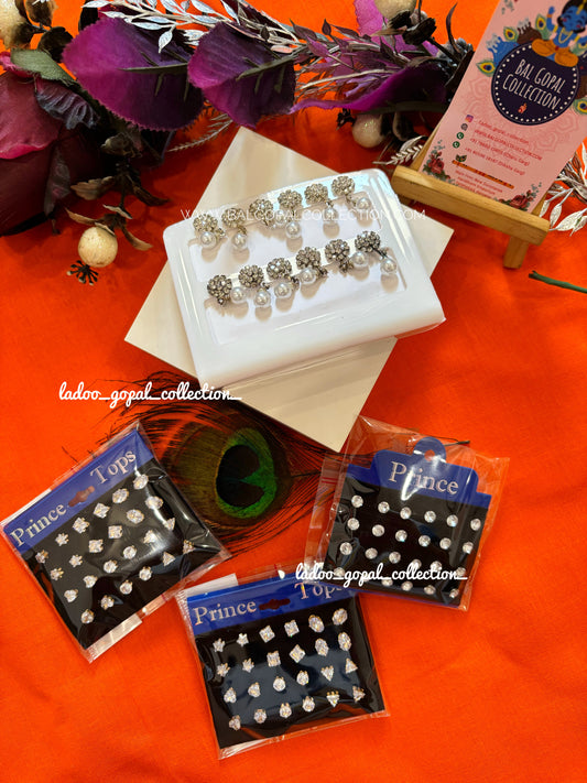 Earrings/Tops for laddu gopal (set of 3)