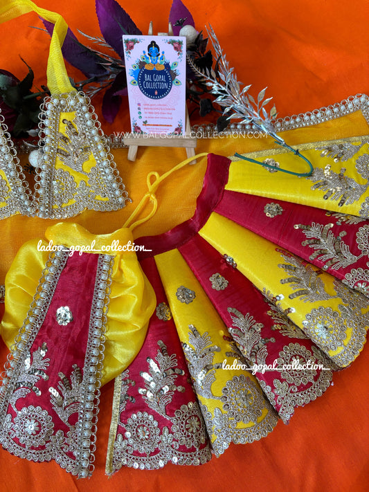 Premium Radha Krishna cone poshak (RK set)