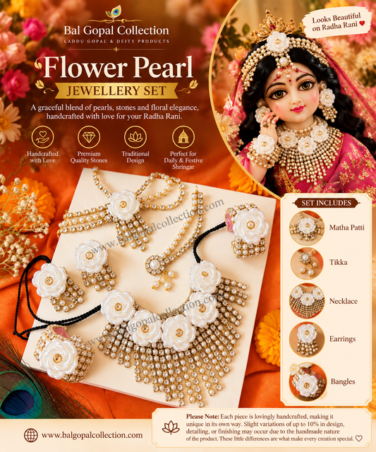 Handmade Flower pearl shringar for Radha rani