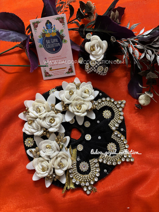 Black heavy poshak for laddu gopal size 2-3