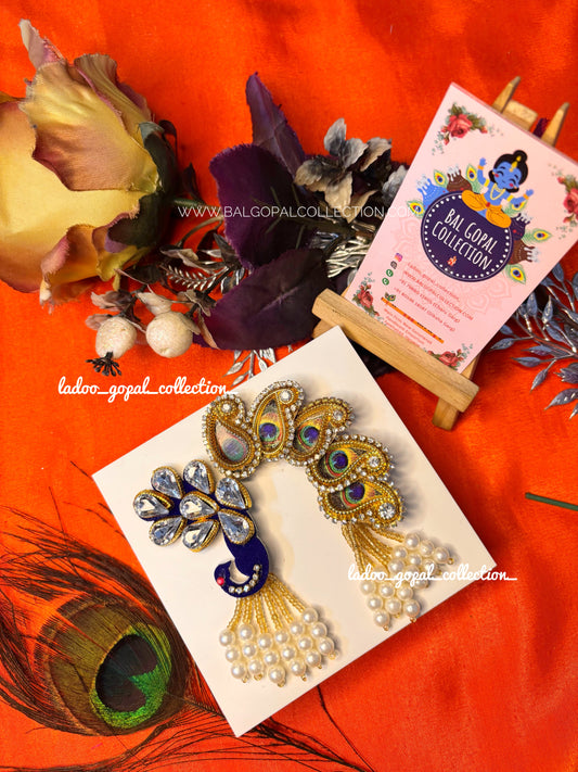 Heavy peacock chandrika for radha rani