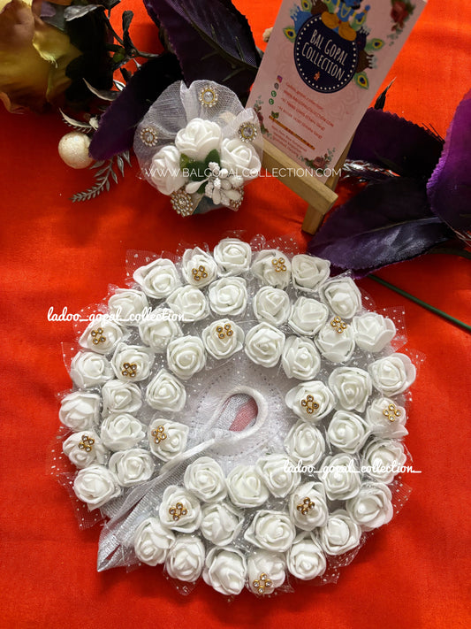 White roses special poshak for laddu gopal