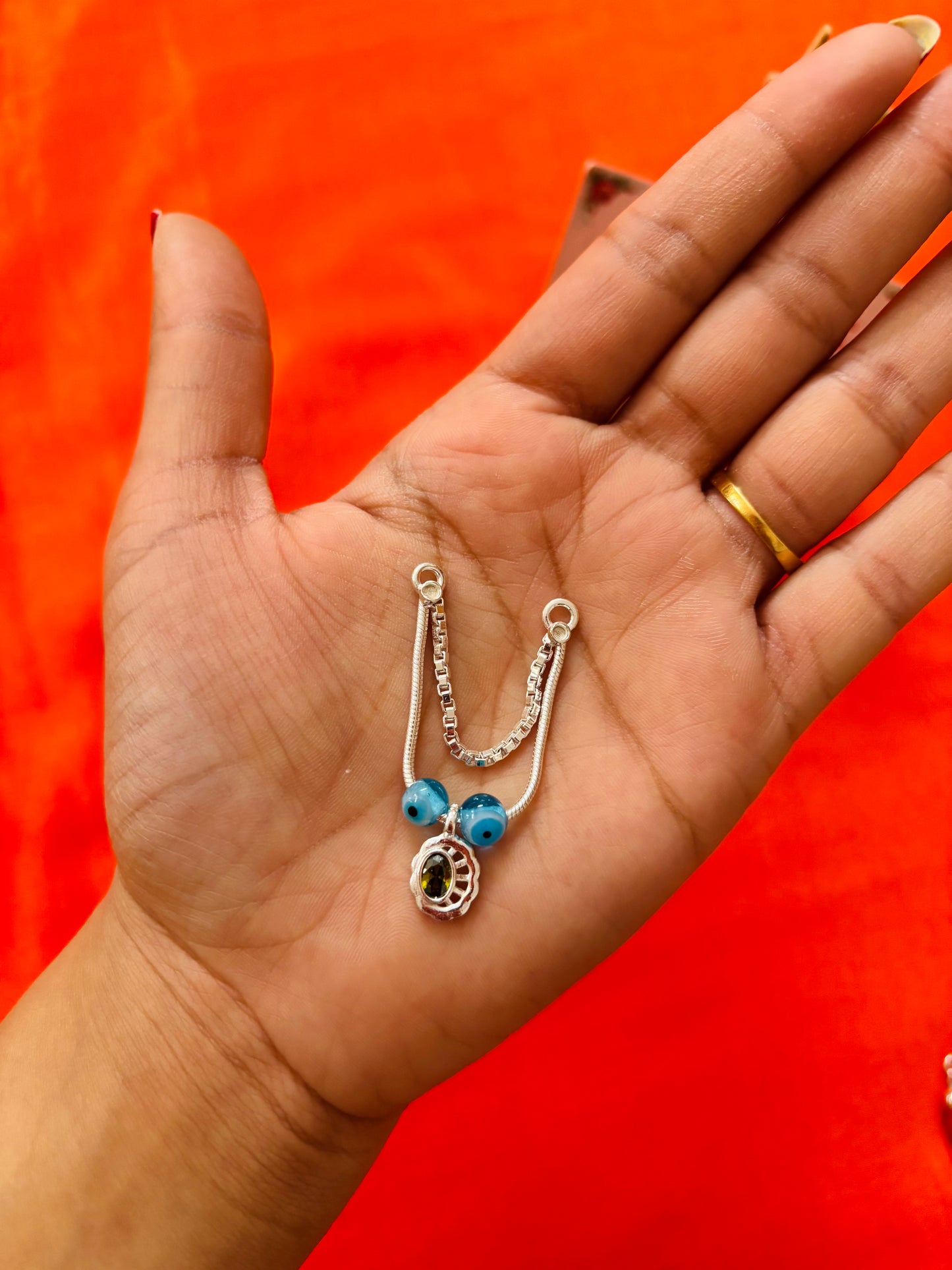 Pure silver chain for laddu gopal