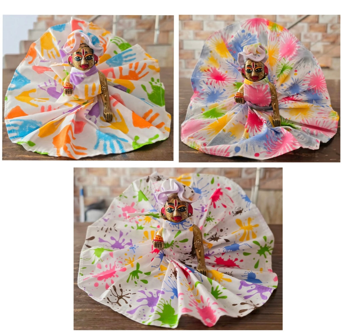Holi frocks for laddu gopal