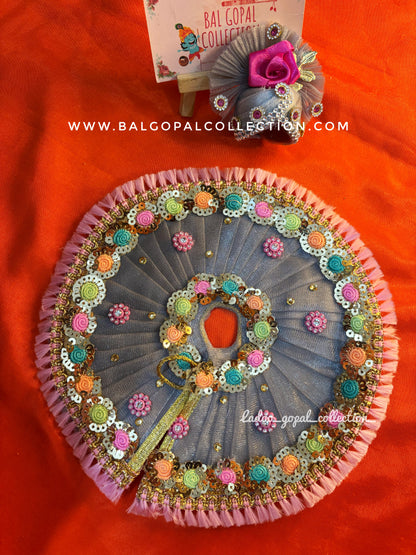 Grey poshak for laddu gopal