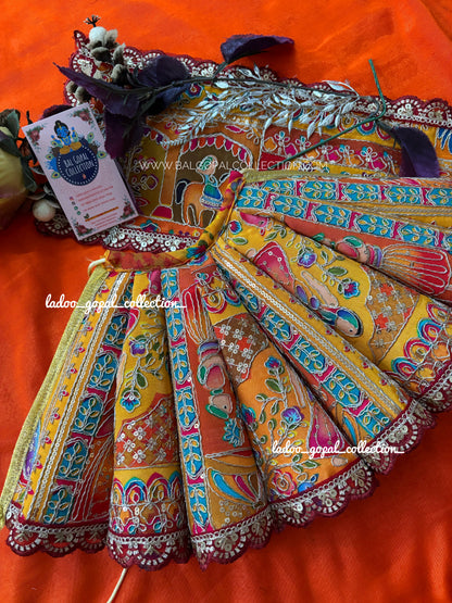 Premium cone lehnga for mata rani and poshak for laddu gopal