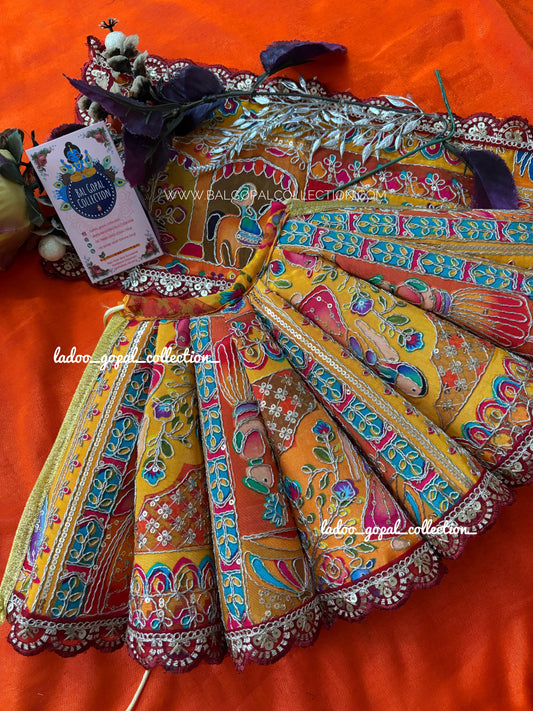 Premium cone lehnga for mata rani and poshak for laddu gopal
