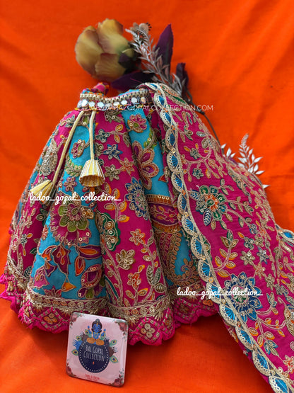 Premium cone lehnga for mata rani and poshak for laddu gopal