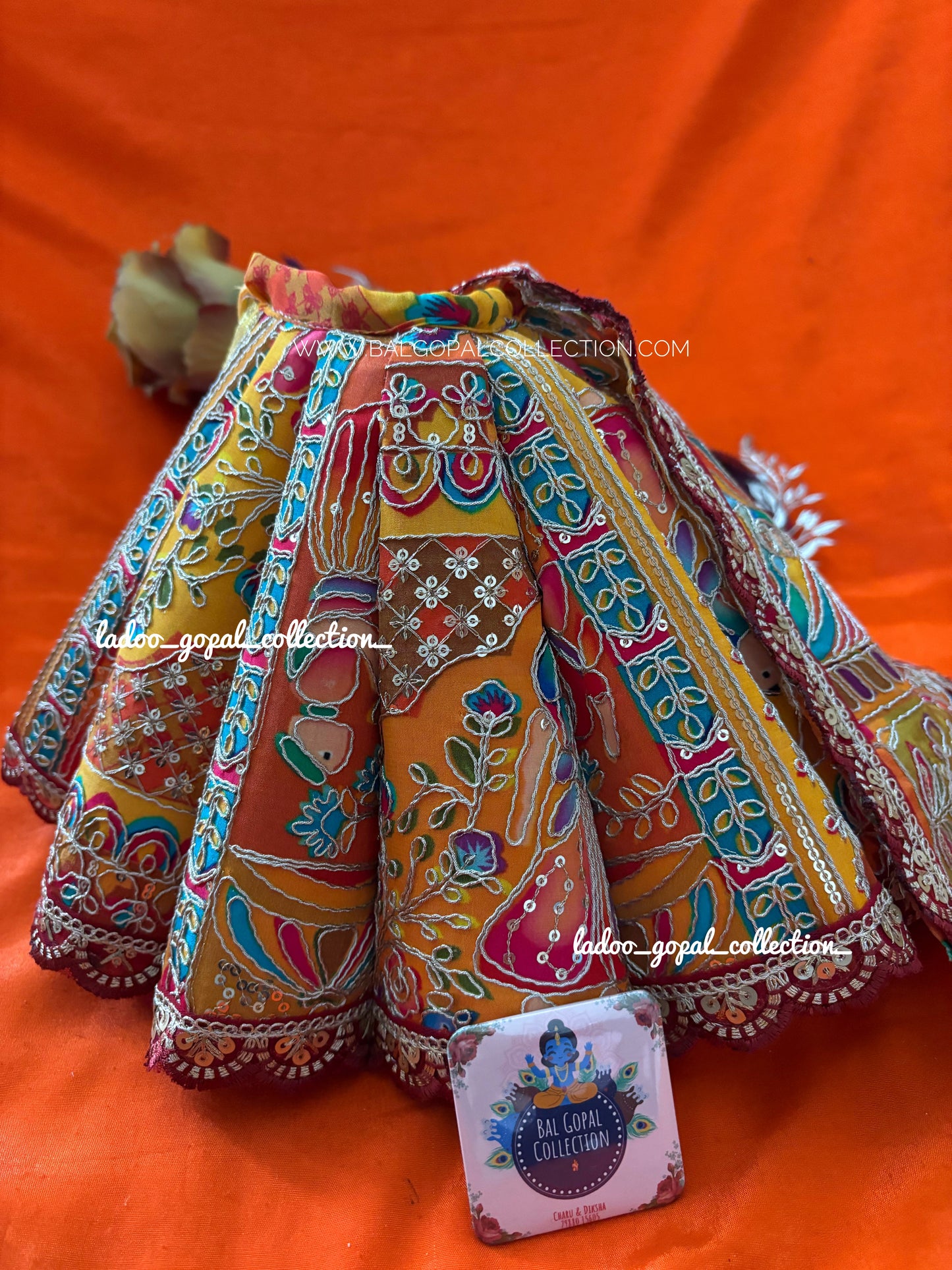 Premium cone lehnga for mata rani and poshak for laddu gopal