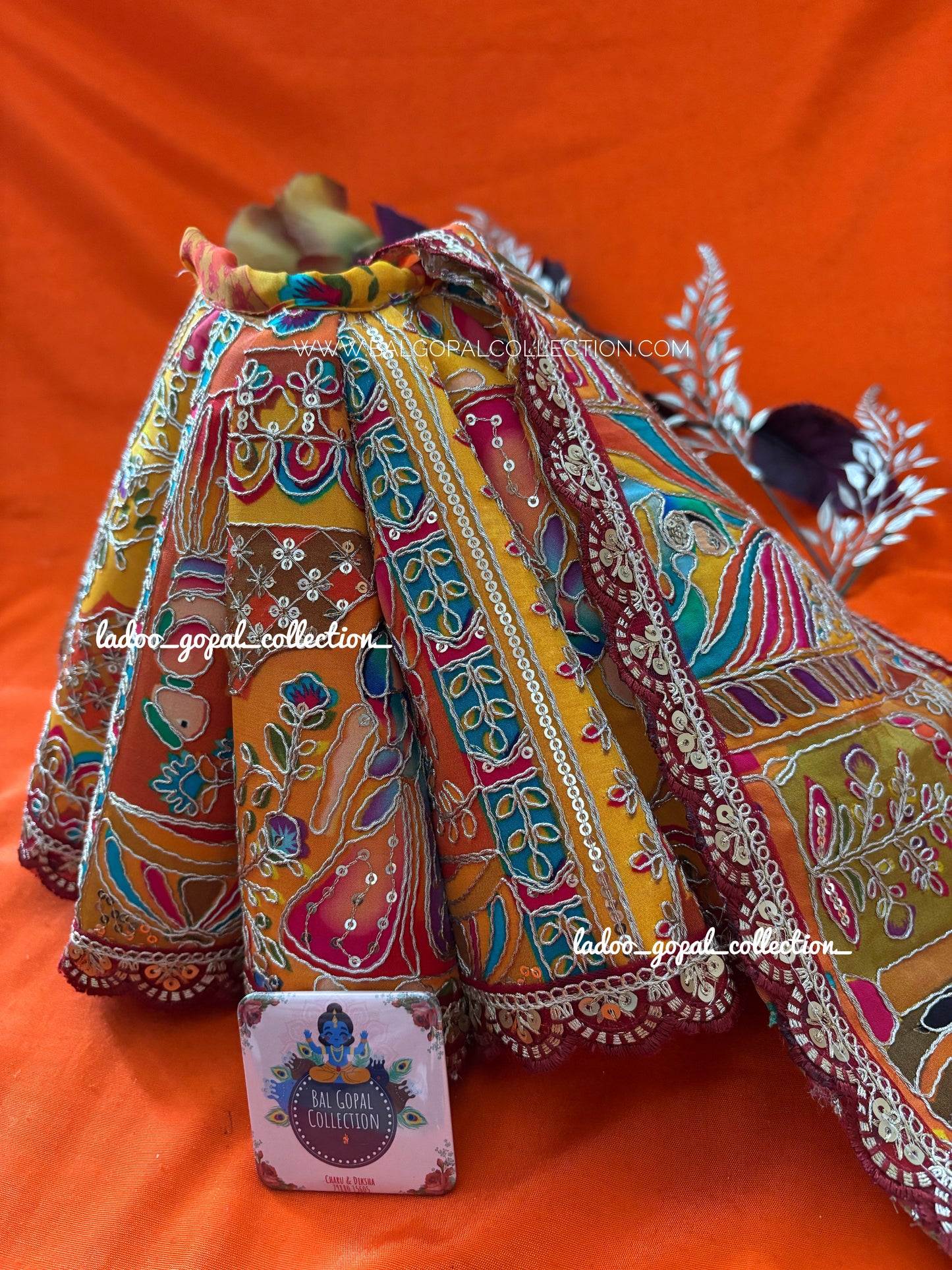 Premium cone lehnga for mata rani and poshak for laddu gopal