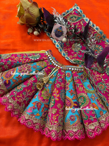 Premium cone lehnga for mata rani and poshak for laddu gopal