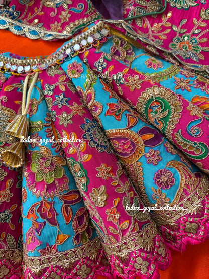 Premium cone lehnga for mata rani and poshak for laddu gopal