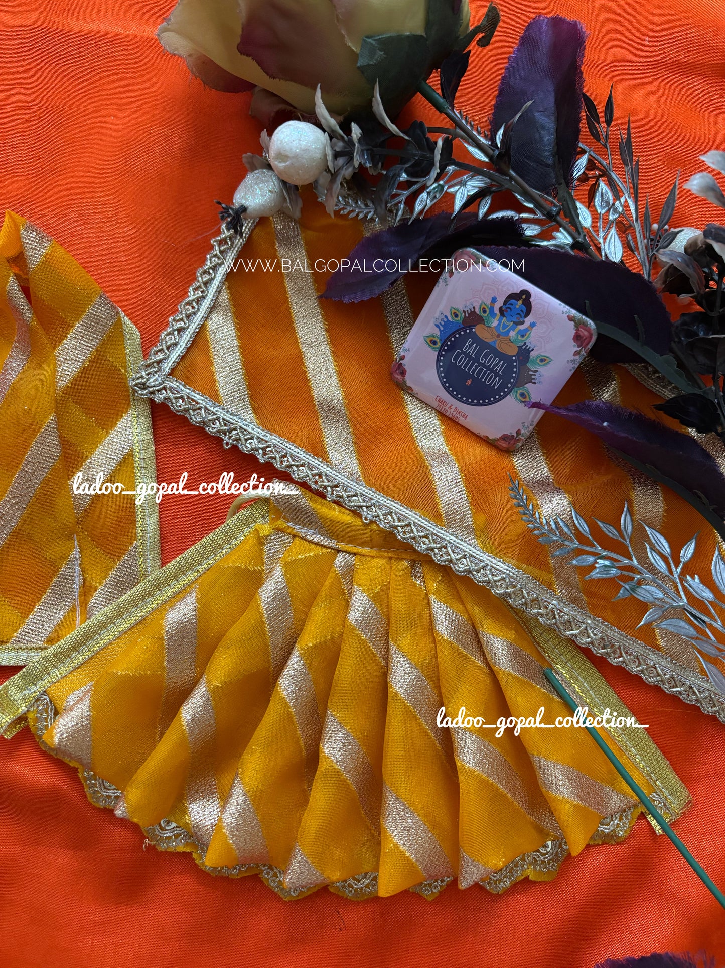 Lehriya yellow lehnga for mata rani